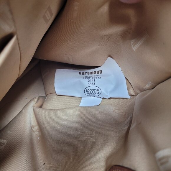 Hartmann Grey Tweed Leather Trim Shoulder Classic Business Bag 13x17x7 Briefcase - Picture 6 of 16